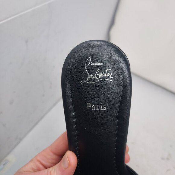 Christian Louboutin Black Jane Leather Heel Sandal - Picture 5 of 11